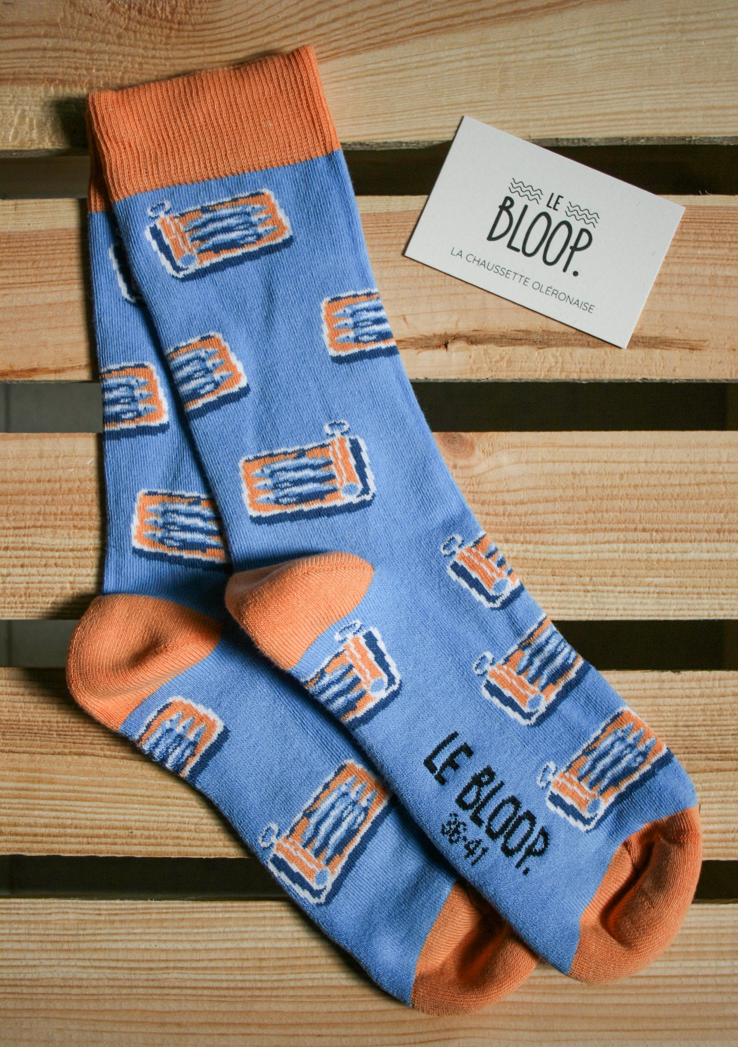 Chaussettes à Motifs de Boîte de Sardines