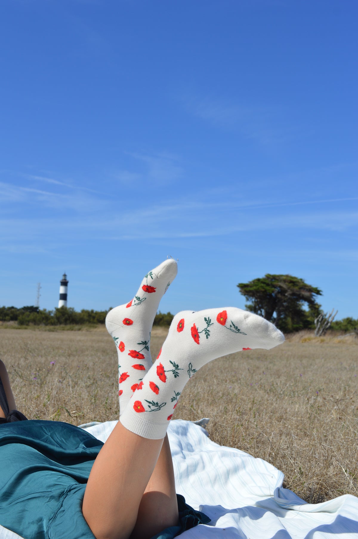 Chaussettes à motifs de Coquelicots