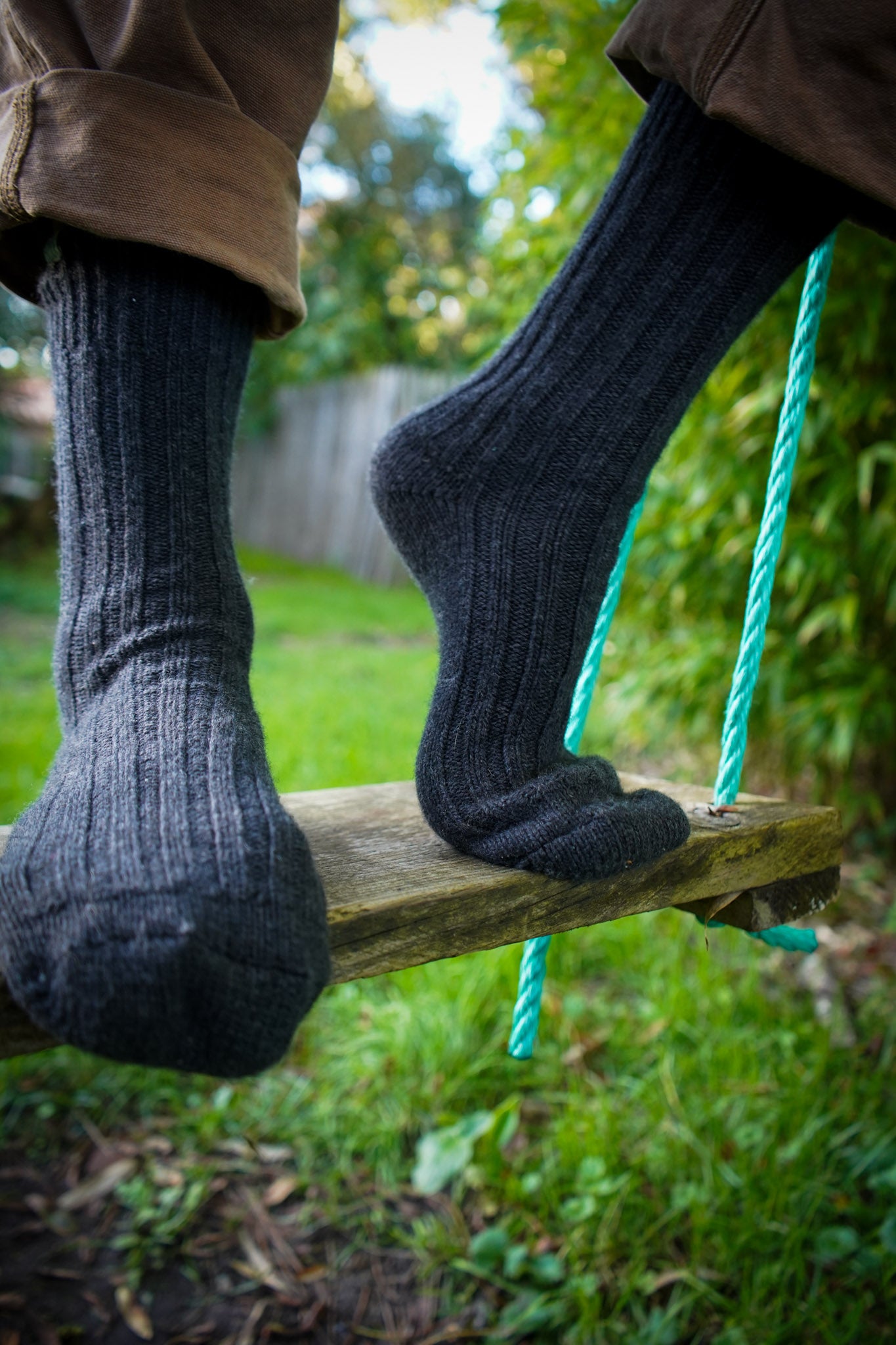 Chaussettes Anthracite en Cachemire et Laine Mérinos
