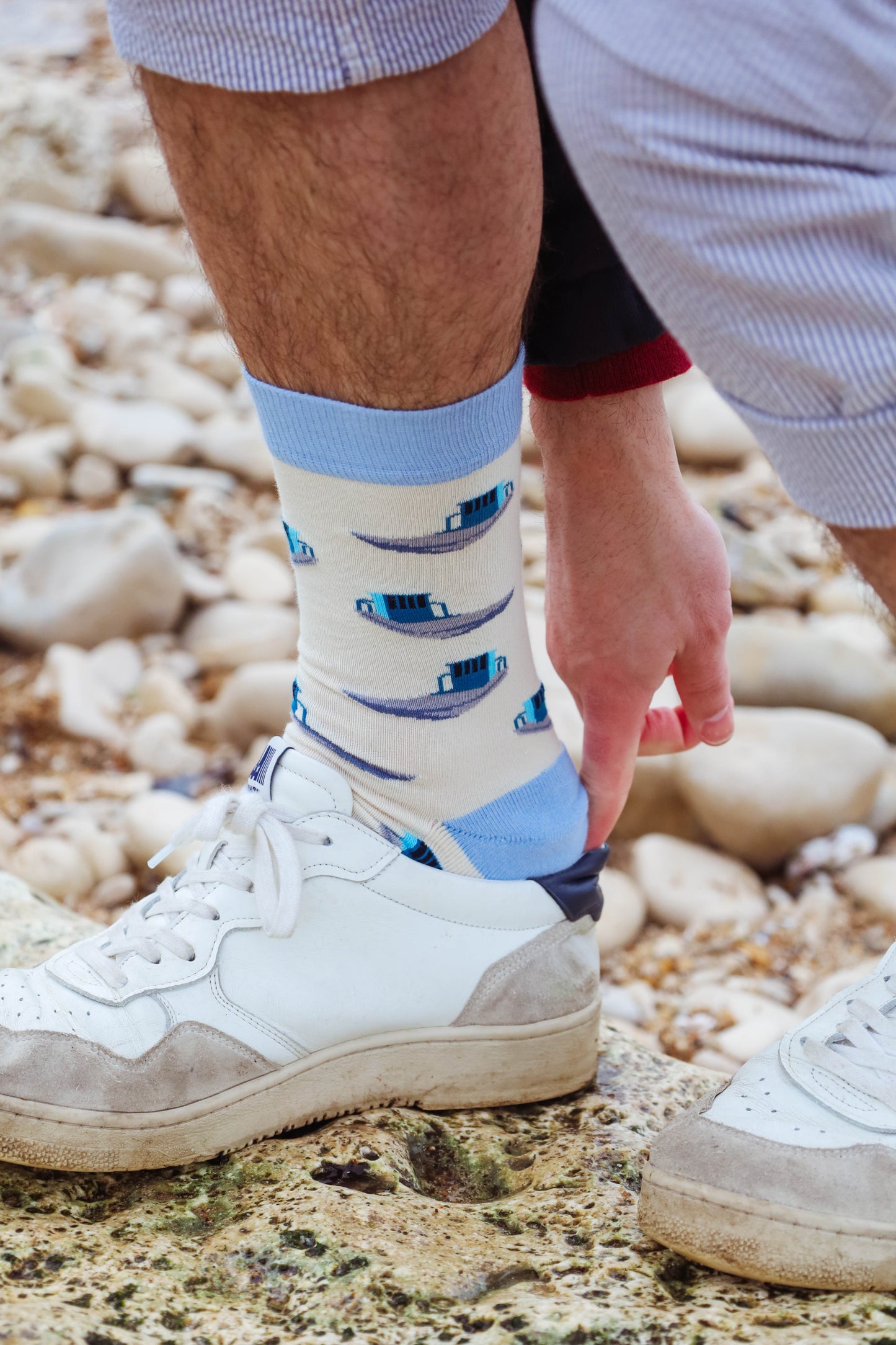 Chaussettes à Motifs de Chaland Ostréicole