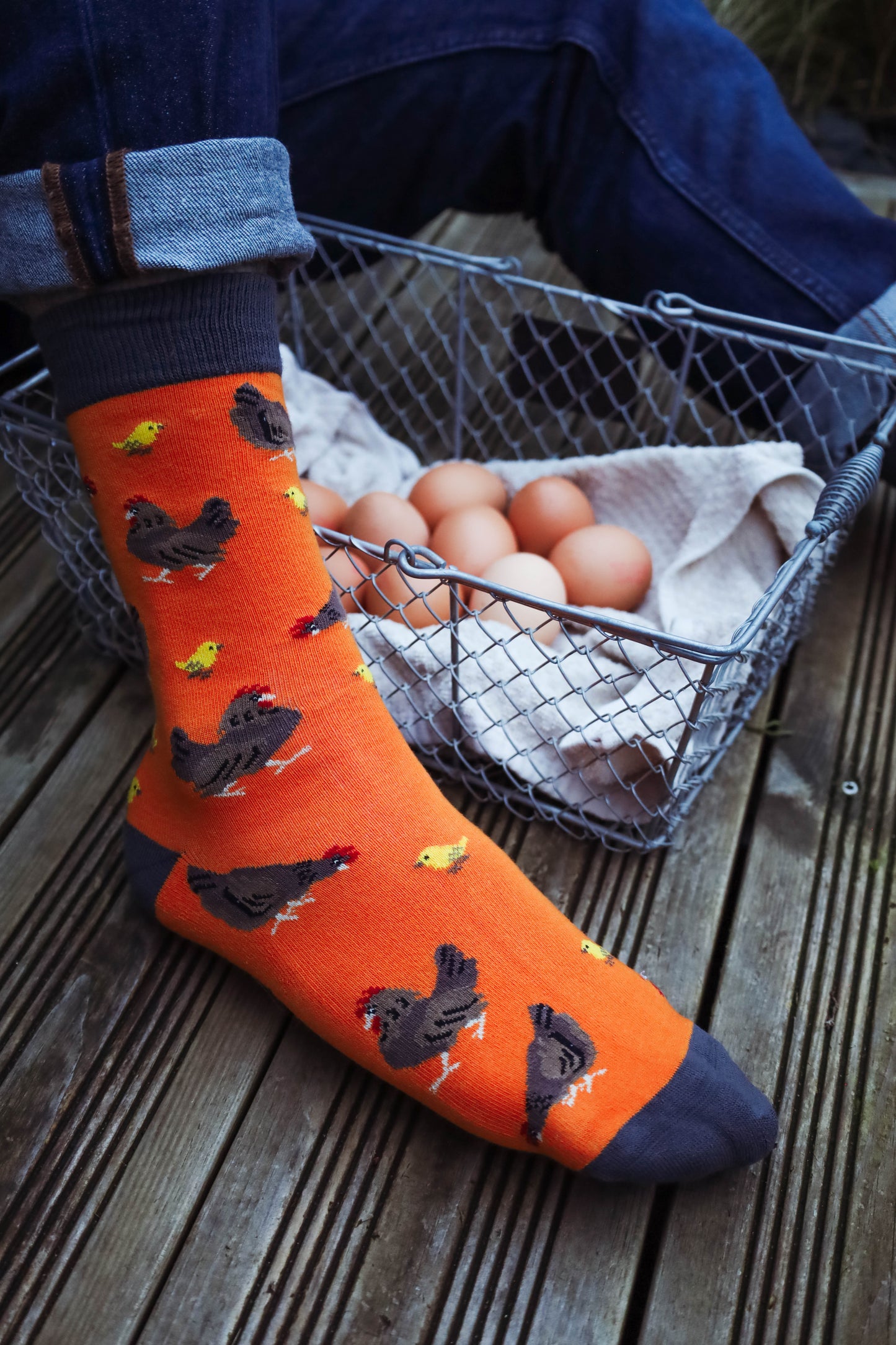 Chaussettes à Motifs de Poules