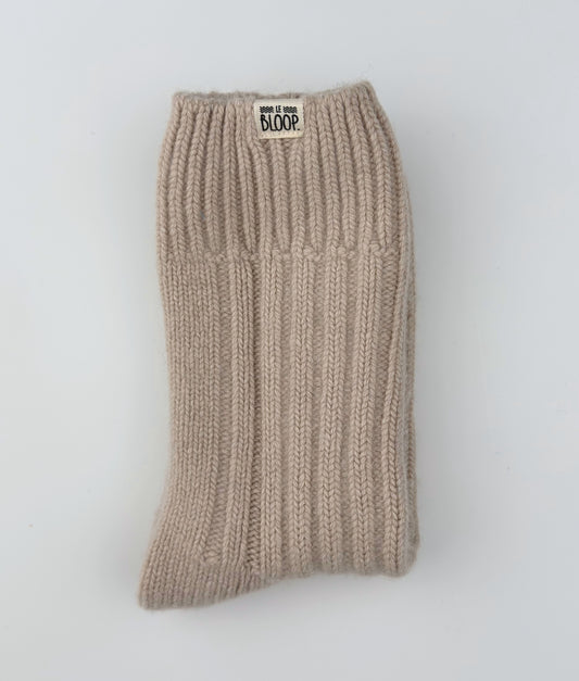 Chaussettes Beige en Cachemire et Laine Mérinos