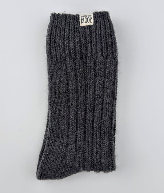 Chaussettes Anthracite en Cachemire et Laine Mérinos