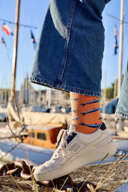 Chaussettes à Motifs de Sardines