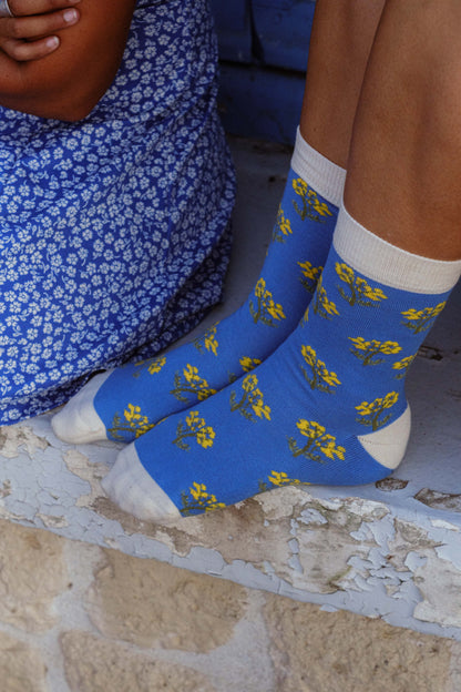 Chaussettes à Motifs de fleurs d'Immortelles