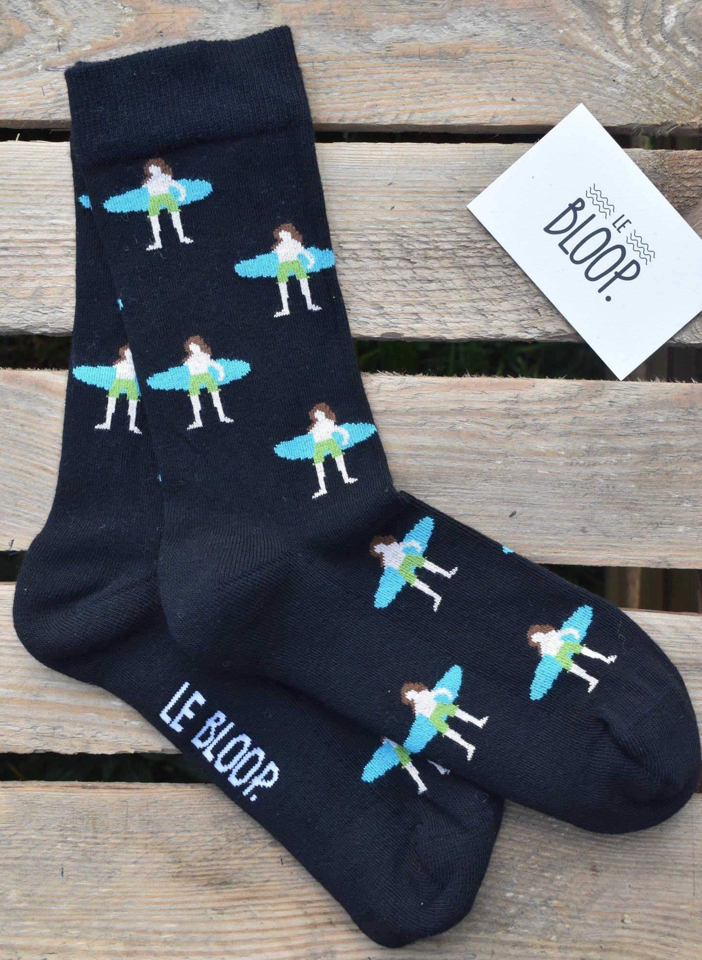 Chaussettes à motifs de surfeurs