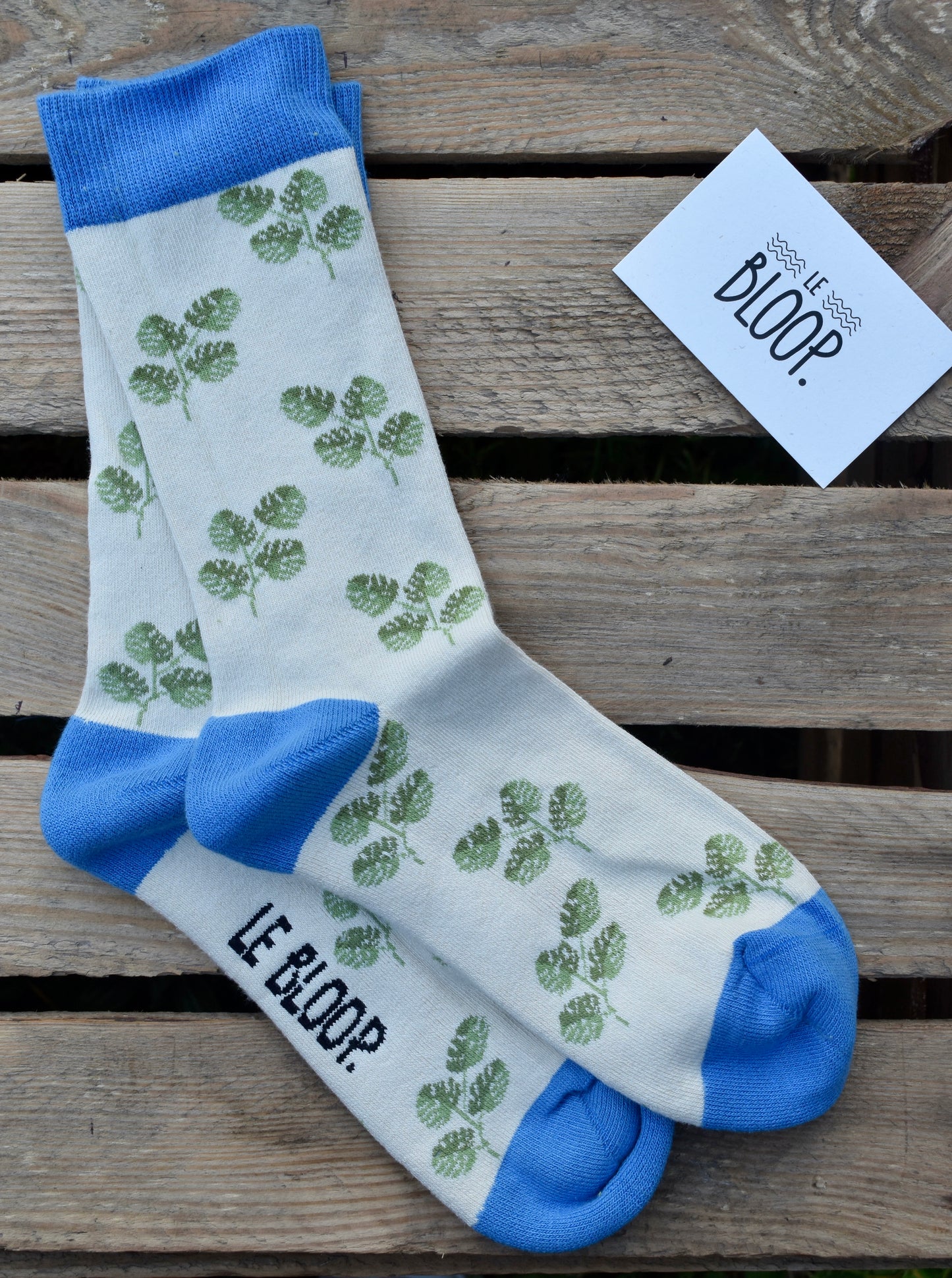 Chaussettes à motifs feuilles