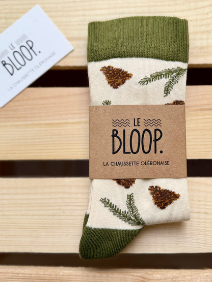 Chaussettes à Motifs de Pommes de Pin