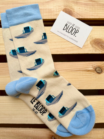 Chaussettes à Motifs de Chaland Ostréicole