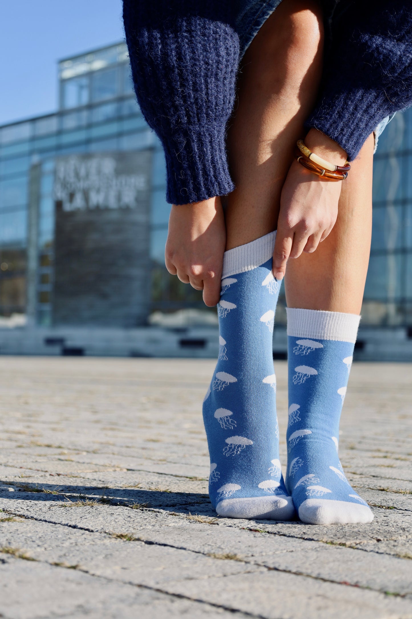 Chaussettes à Motifs de Méduses