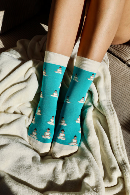 Chaussettes à Motifs de Yoga