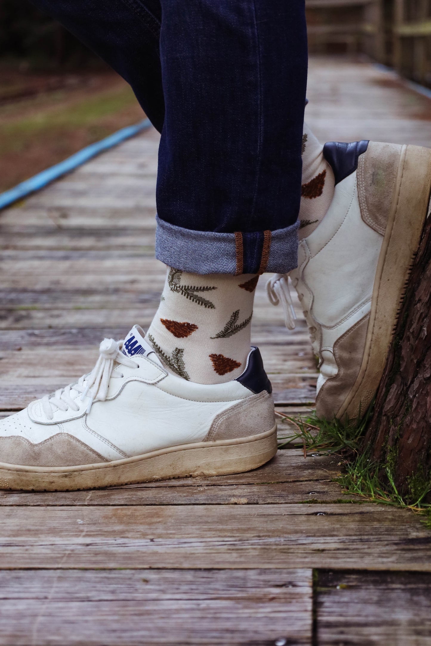 Chaussettes à Motifs de Pommes de Pin