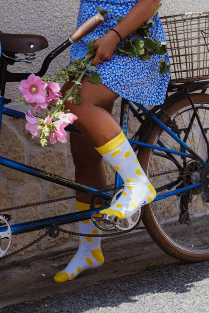 Chaussettes Blanche à Motifs de Soleil