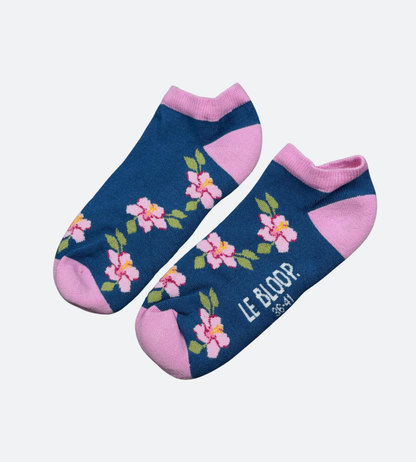 Socquettes à motifs de Roses Trémières