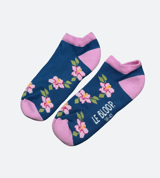 Socquettes à motifs de Roses Trémières