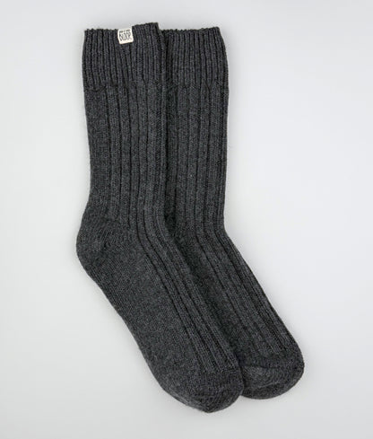 Chaussettes Anthracite en Cachemire et Laine Mérinos