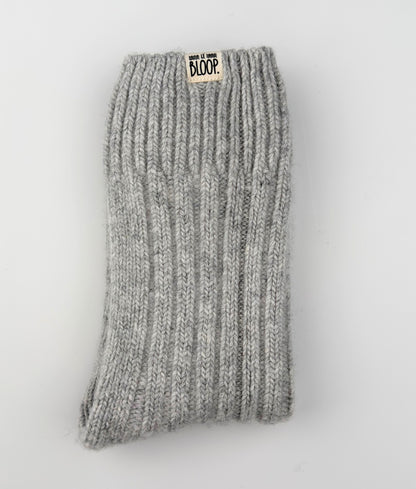 Chaussettes Grises en Cachemire et Laine Mérinos
