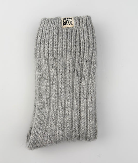 Chaussettes Grises en Cachemire et Laine Mérinos