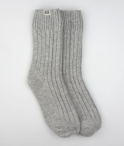 Chaussettes Grises en Cachemire et Laine Mérinos