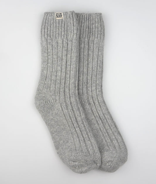Chaussettes Grises en Cachemire et Laine Mérinos