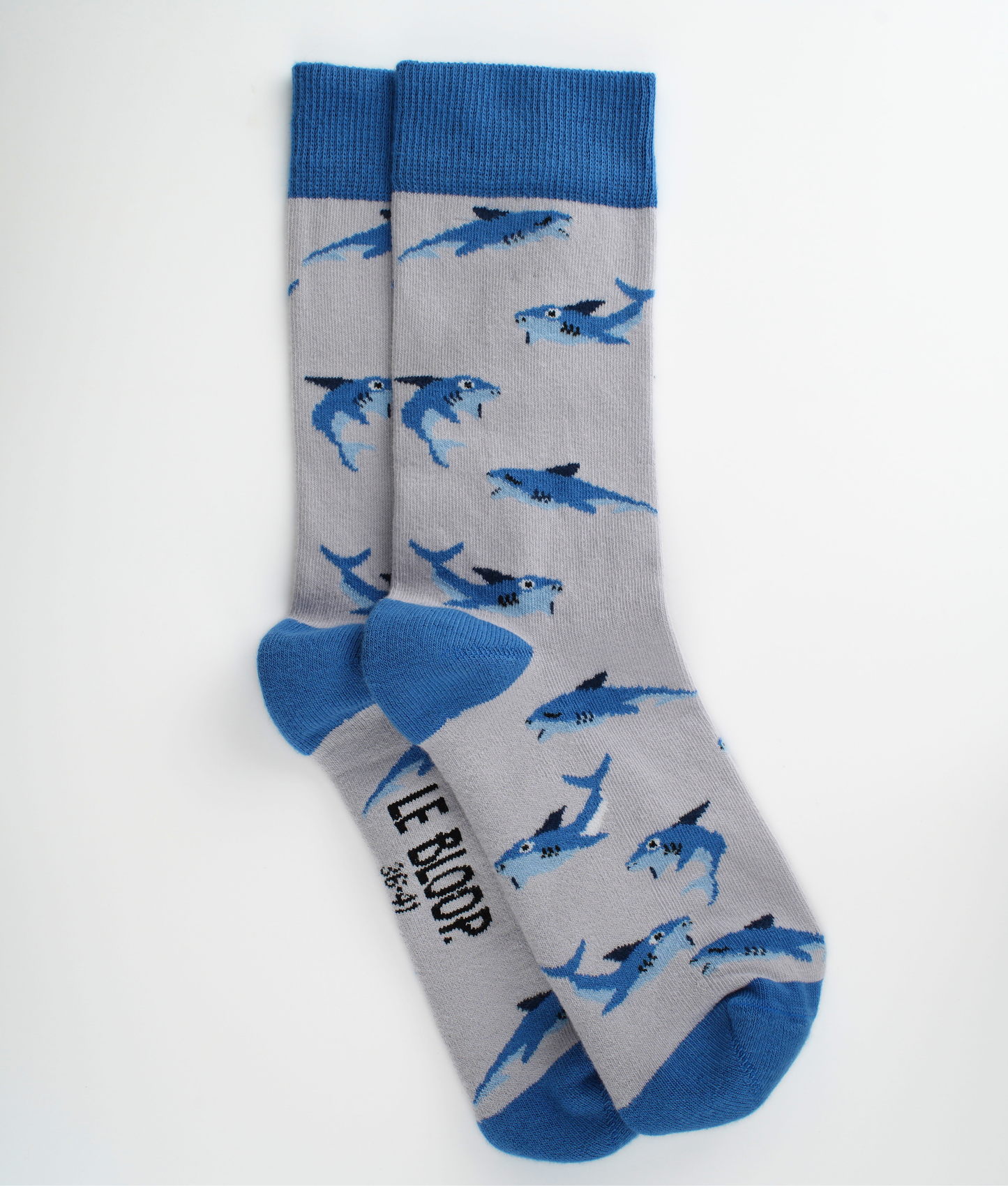 Chaussettes fantaisie en coton biologique avec motif de requins